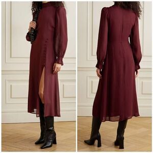 Reformation Burgundy Midi Dress